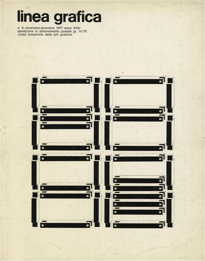 Linea Grafica n.6 – Novembre/Dicembre 1977, Rivista bimestrale delle arti grafiche, Editrice L'Ufficio Moderno.