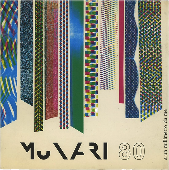 Munari 80, A un millimetro da me, Bruno Munari, G. Lucini e V. Scheiwiller, 1987, Scheiwiller. Volumetto, pubblicato in occasione dell'ottantesimo compleanno di Bruno Munari, raccoglie testi e disegni che riflettono l'approccio giocoso e sperimentale dell'autore al design e all'arte. Il libro presenta una varietà di contenuti, tra cui teoremi sull'arte, giochi di parole e disegni realizzati al telefono, offrendo uno spunto per comprendere la continua ricerca e innovazione dell'artista nel campo della comunicazione visiva.