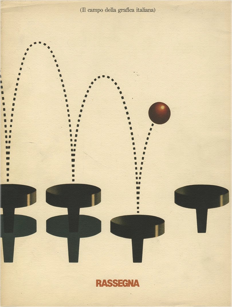 Rassegna n.6, Il campo della grafica Italiana, Vittorio Gregotti, del 1981. Questo numero di Rassegna si concentra sull'analisi delle tendenze e delle innovazioni nel design grafico italiano dell'epoca.
