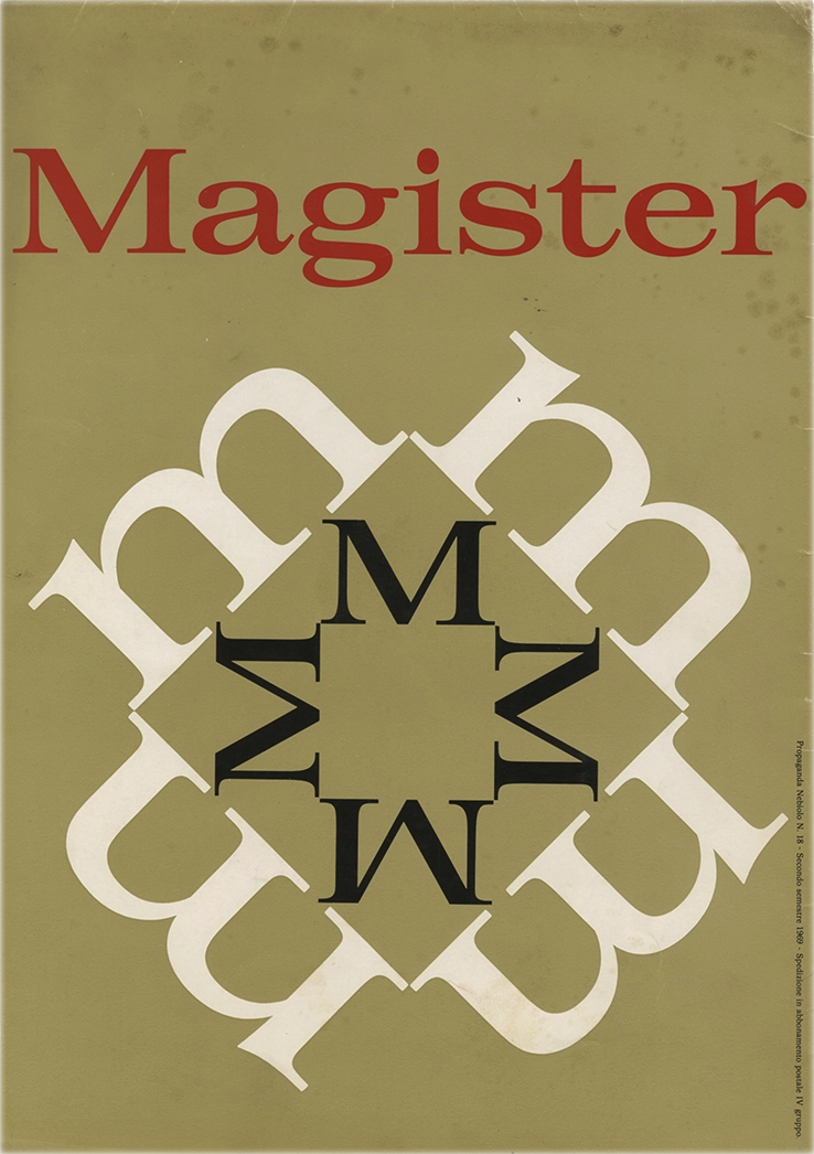 Specimen Magister, Tondo nero largo, carattere serif romano-transizionale della Nebiolo, di Aldo Novarese nel 1966.