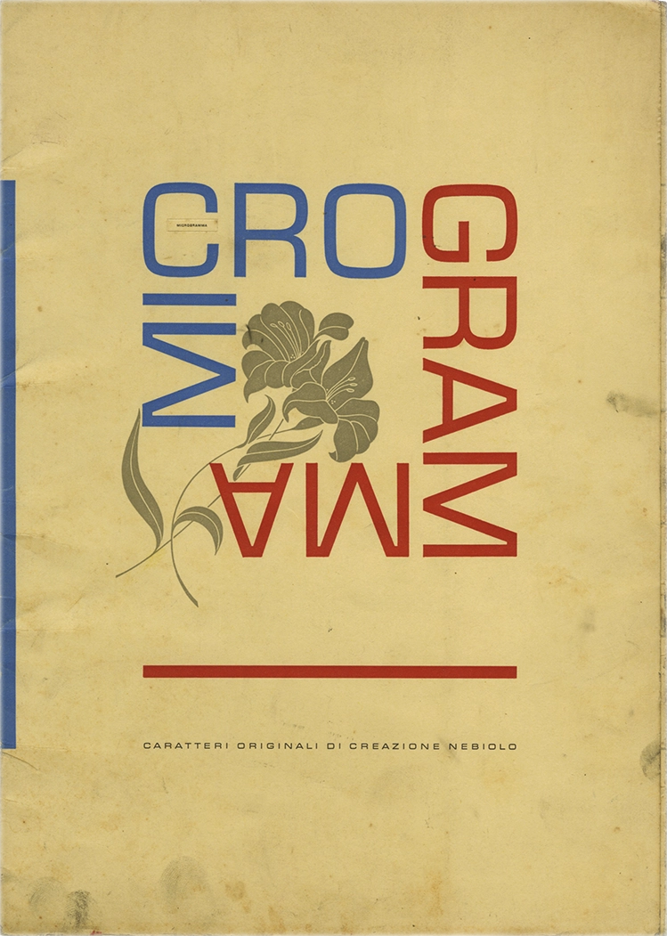 Specimen Microgramma, di Alessandro Butti per Nebiolo pubblicato nel 1952