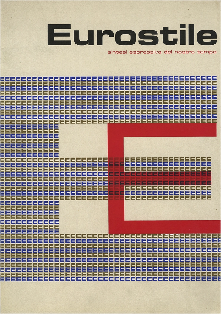 Specimen Eurostile, Sintesi espressiva del nostro tempo, carattere sans serif, di Aldo Novarese per Nebiolo, pubblicato ne 1962.