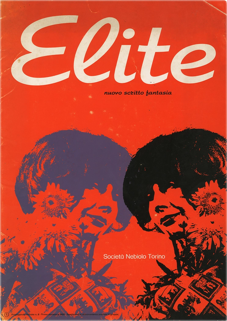 Specimen Elite, Nuovo scritto fantasia, carattere scritto fantasie, di Aldo Novarese per Nebiolo, pubblicato nel 1969.