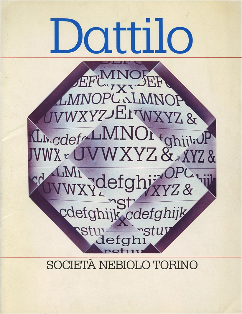 Specimen Dattilo, carattere serif, di Aldo Novarese per Nebiolo, pubblicato nel 1972.