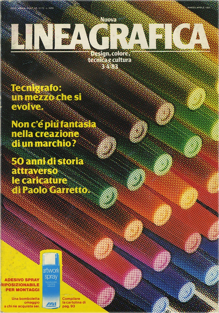 Linea Grafica 3/4.1983, Design, colore, tecnica e cultura, F. Nazzani Galetti; D. Bolsi; M. Dradi; A. Giovannini; C. Lovati; N. Pallini; L. Steiner Rollier; F. Vaccari, L. Dogliotti; A. Basso; S. Cornelli; L. Crepaldi, 1983, Linea Editrice. Rivista bimestrale di grafica e comunicazione visiva, concepita dai fondatori di 