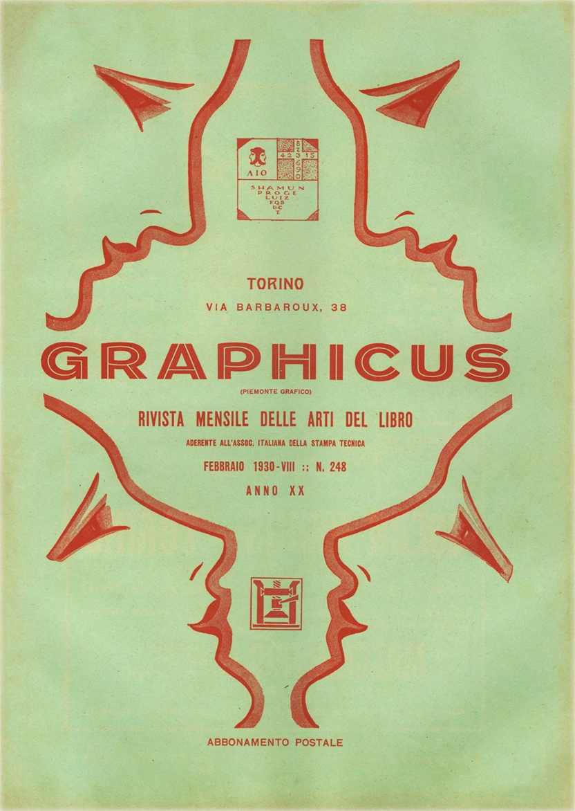 Graphicus – Febbraio 1930, Rivista mensile delle arti del libro, Off. Poligrafica Editrice Subalpina O.P.E.S. Rivista italiana storica, fondata nel 1911 con il nome 