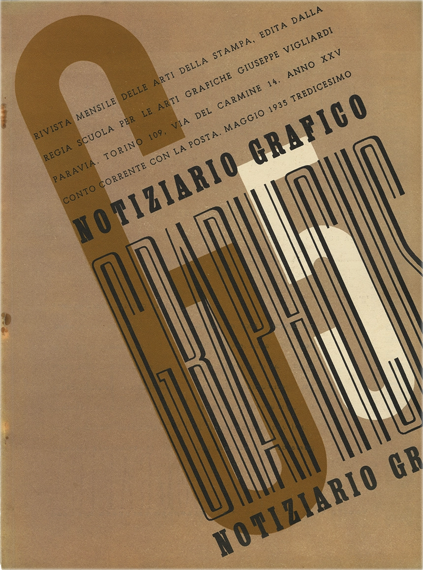 Graphicus – N.5 (1935), Notiziario grafico, Giulio da Milano; Edoardo Orecchia, Unione Tipografico-Editrice Torinese. Rivista italiana storica, fondata nel 1911 con il nome 