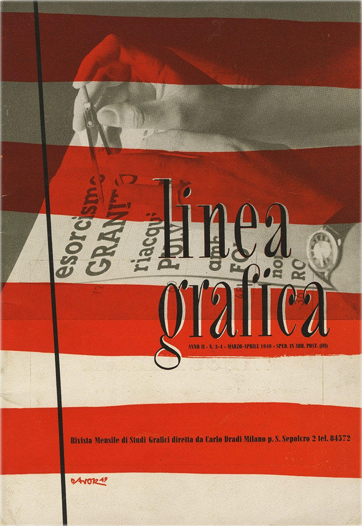 Linea Grafica n.3/4 – Marzo/Aprile 1949, Rivista mensile di studi grafici, Editrice L'Ufficio Moderno.