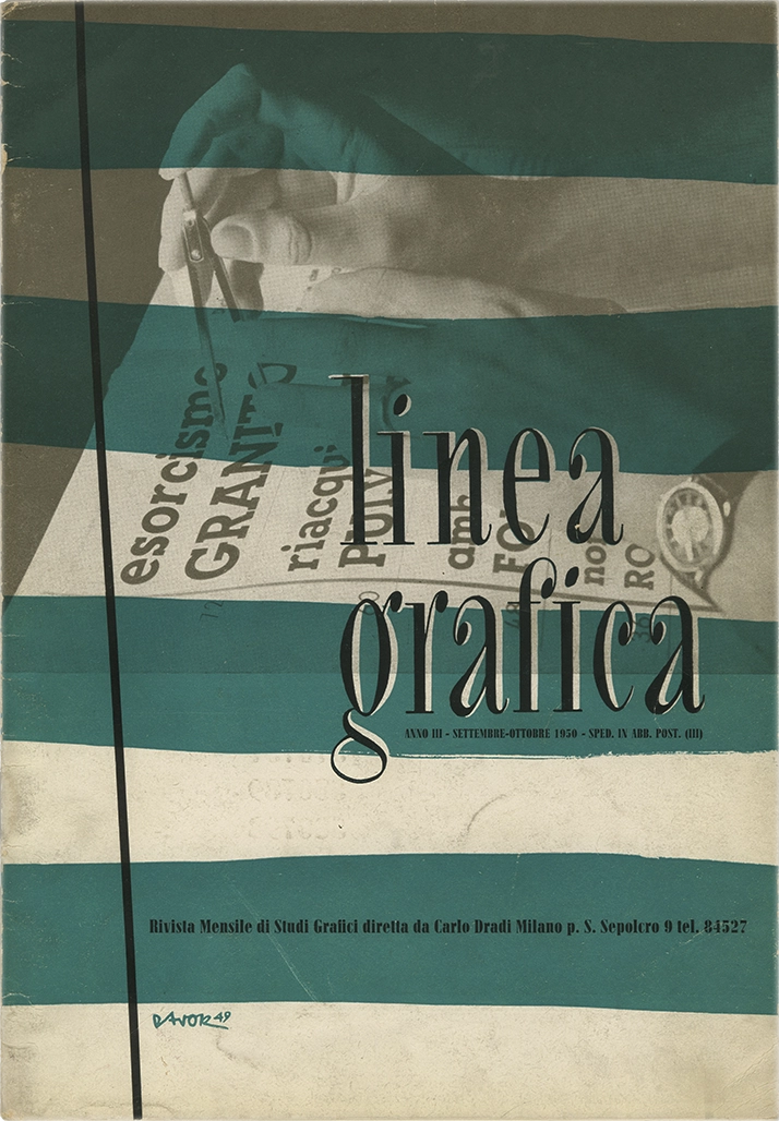 Linea Grafica – Settembre/Ottobre 1950, Rivista mensile di studi grafici, Editrice L'Ufficio Moderno.