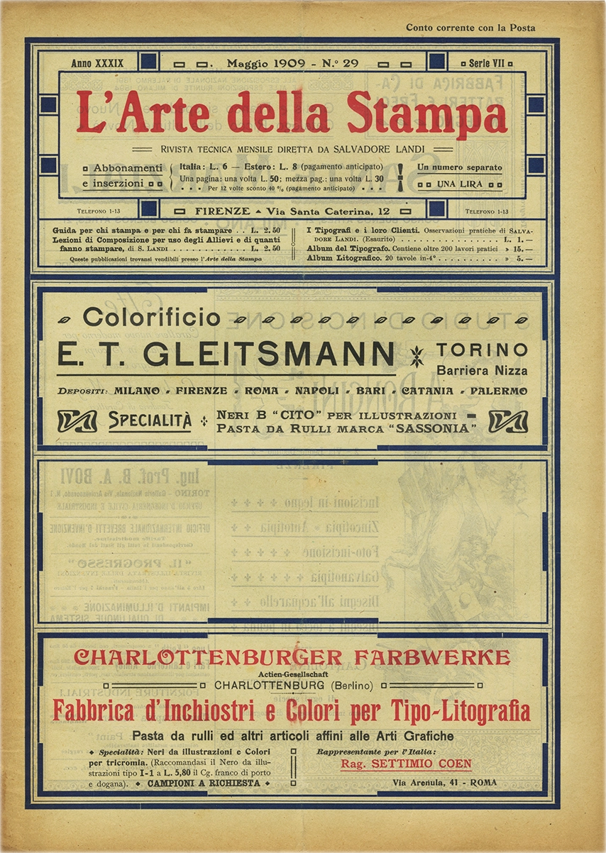 Rivista tecnica mensile di tipografia, litografia, xilografia, Salvadore Landi